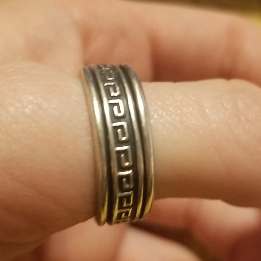 Sterling Silver Geometric Fidget Ring